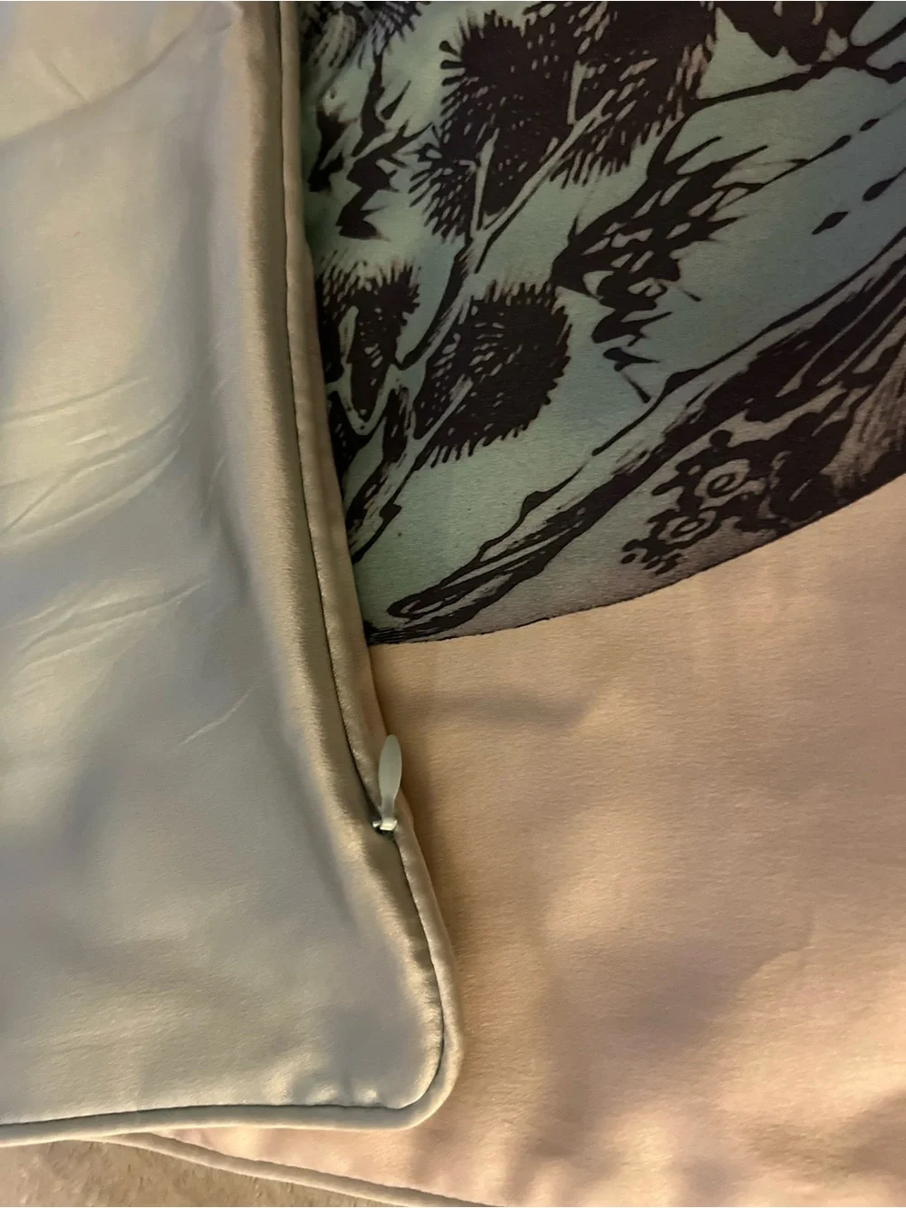 Rare Shanghai Tang Silk Pillow Cover, blue ginger jar
